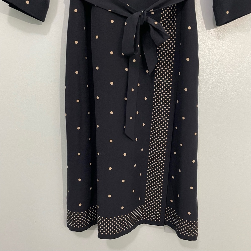 Talbots Navy Polka Dot Midi Dress - Picture 4 of 16